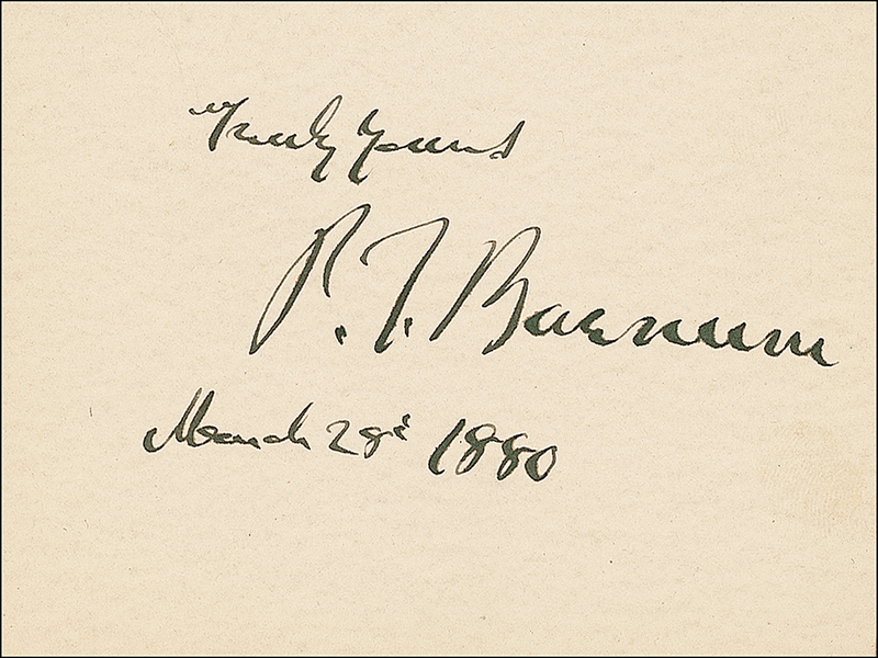Lot 774 P. T. Barnum