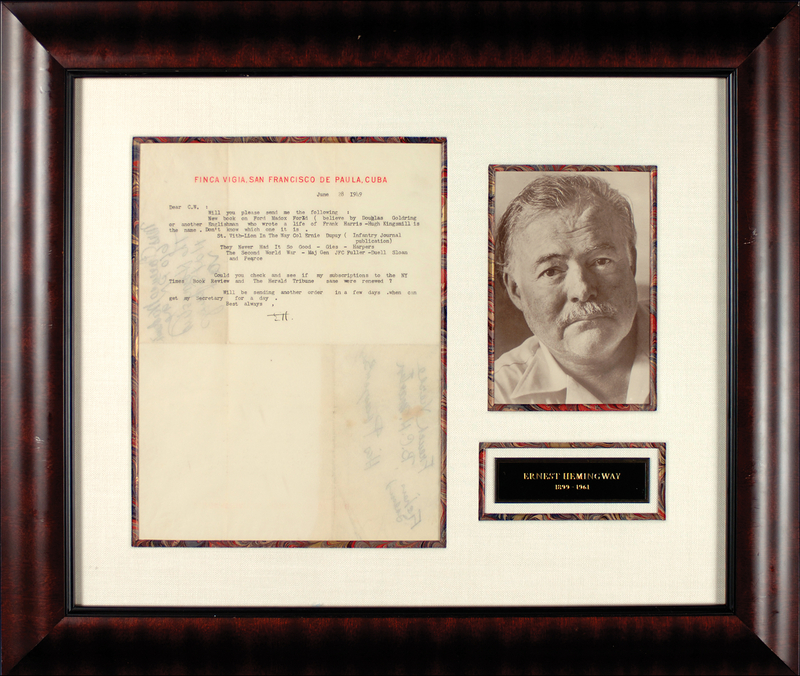 Lot 509 Ernest Hemingway