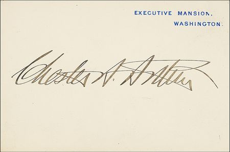 Lot #9 Chester A. Arthur