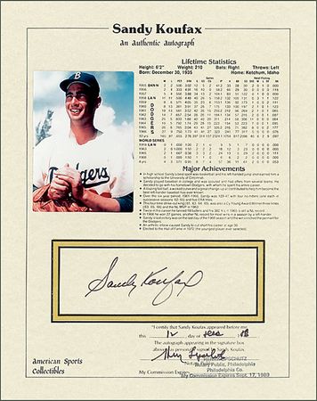 Lot #1119 Mickey Mantle and Sandy Koufax - Image 1