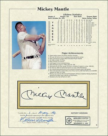 Lot #1119 Mickey Mantle and Sandy Koufax - Image 2
