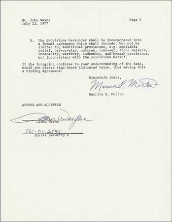 Lot #991 John Wayne - Image 1