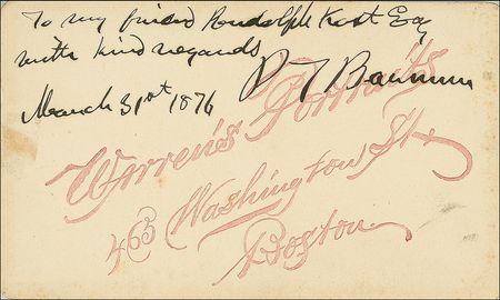 Lot #773 P. T. Barnum - Image 1