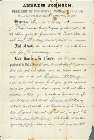 Lot #80 Andrew Johnson - Image 1