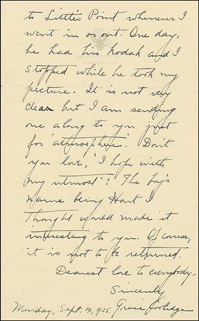 Lot #37 Grace Coolidge - Image 1