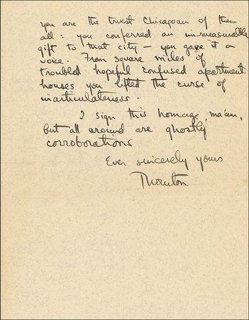 Lot #578 Thornton Wilder - Image 1