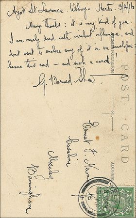 Lot #558 George Bernard Shaw - Image 1