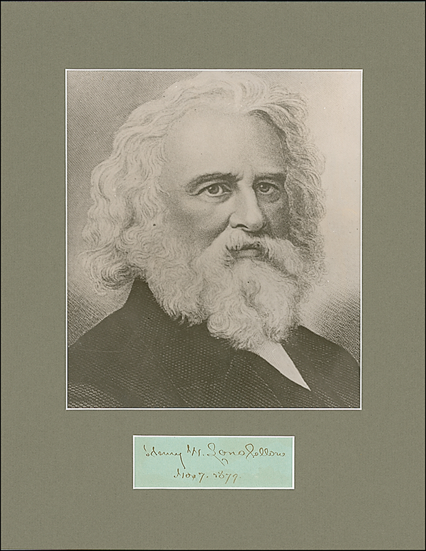 Lot 541 Henry Wadsworth Longfellow