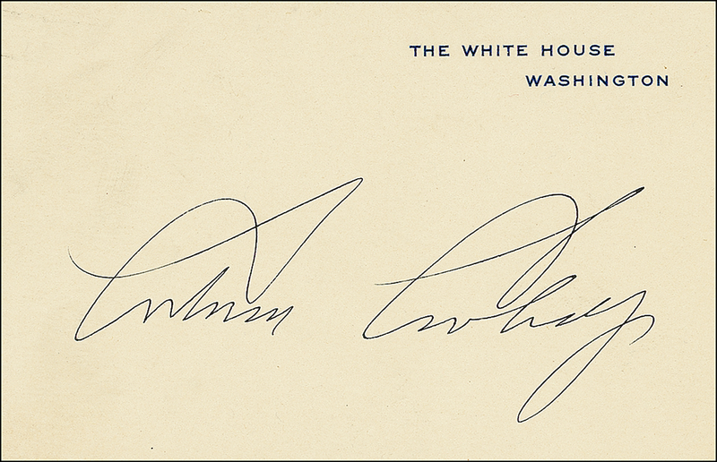 Lot 51 Calvin Coolidge