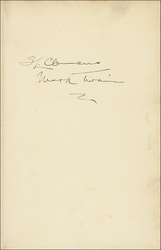 Lot 489 Samuel L. Clemens