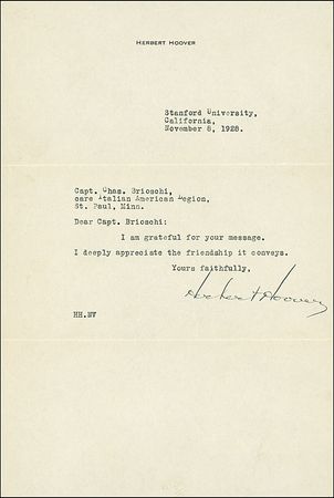 Lot #96 Herbert Hoover - Image 1