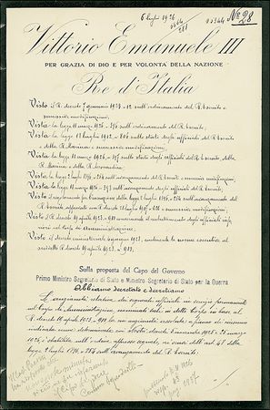 Lot #314 Benito Mussolini & Vittorio Emanuele III - Image 2