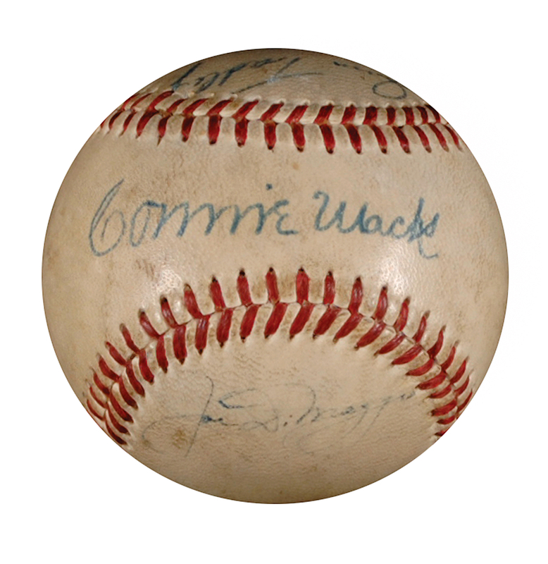 Lot 1393 Connie Mack and Joe DiMaggio