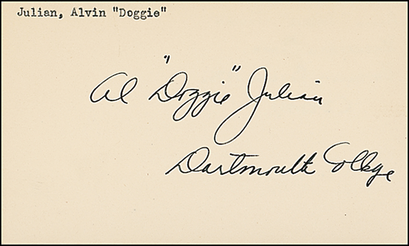 Lot 1363 Alvin ?Doggie? Julian