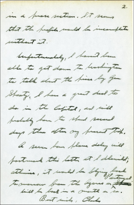 Lot 481 Charles Lindbergh