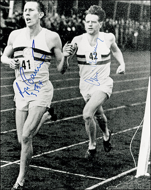 Lot 1312 Roger Bannister and Christopher Chataway