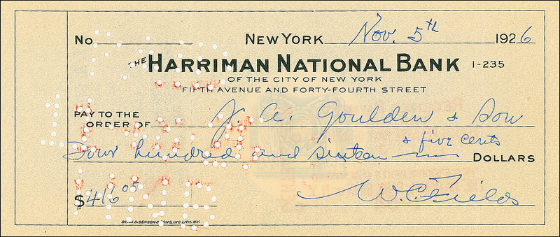 Lot 962 W. C. Fields