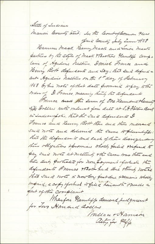 Lot 51 Benjamin Harrison