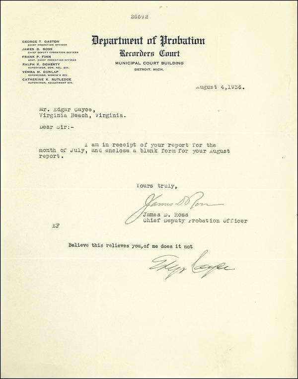 Lot 145 Edgar Cayce