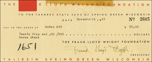 Lot 261 Frank Lloyd Wright