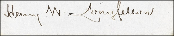 Lot 455 Henry Wadsworth Longfellow