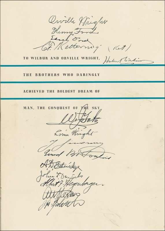 Lot 388 Orville Wright and Henry Ford