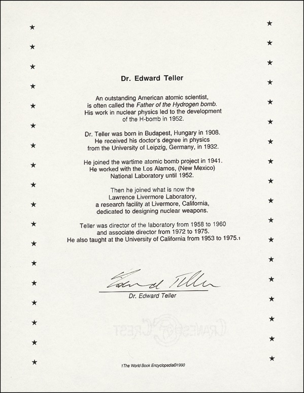 Lot 241 Edward Teller