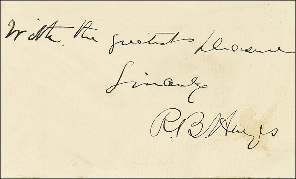 Lot 55 Rutherford B. Hayes