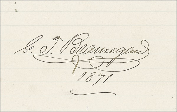 Lot 266 Pierre G. T. Beauregard