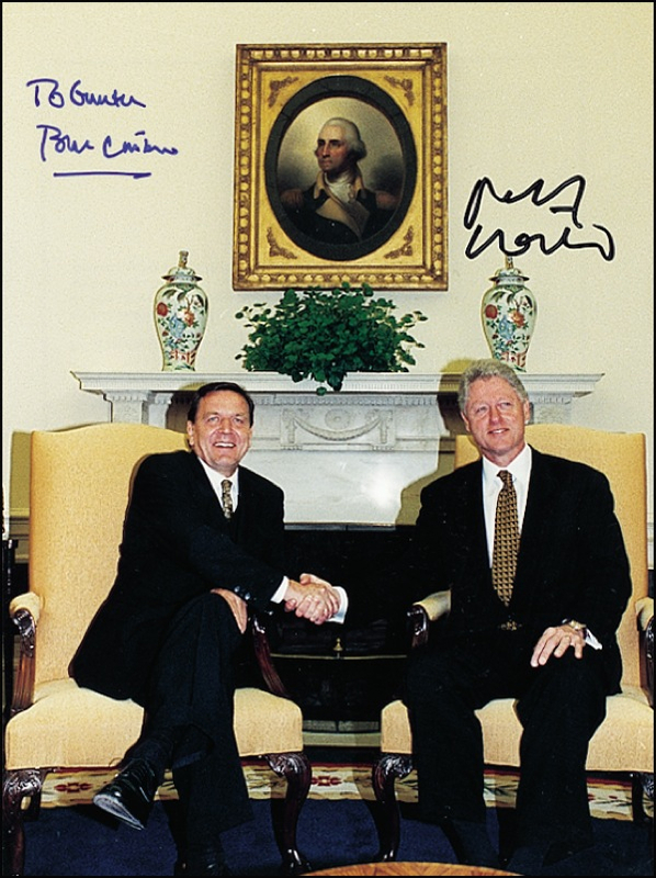 Lot 22 Bill Clinton and Gerhard Schröder