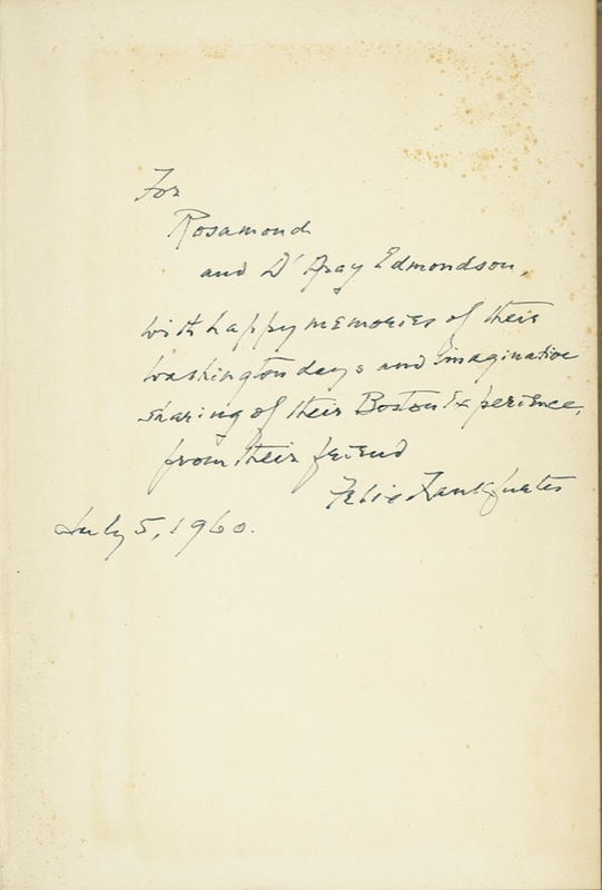 Lot 238 Supreme Court: Frankfurter, Felix