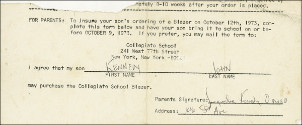 Lot 72 Jacqueline Kennedy