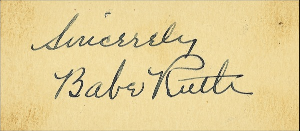 Lot 1511 Babe Ruth