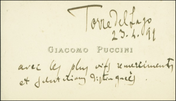 Lot 752 Giacomo Puccini