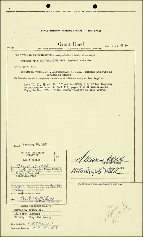 Lot 1163 Gregory Peck