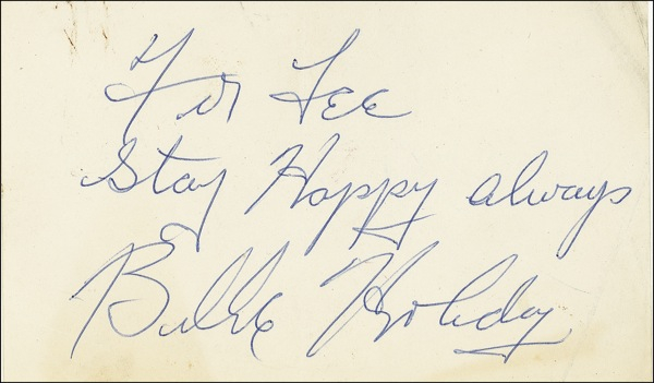 Lot 657 Billie Holiday