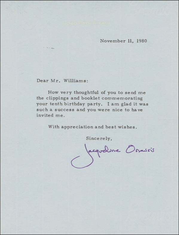 Lot 71 Jacqueline Kennedy