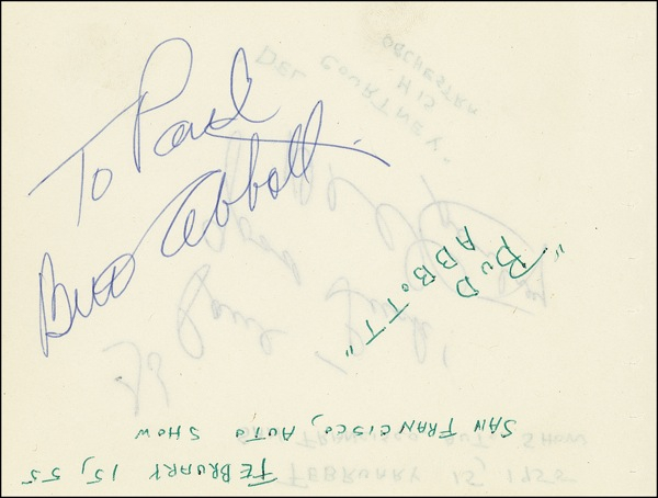 Lot 821 Abbott and Costello