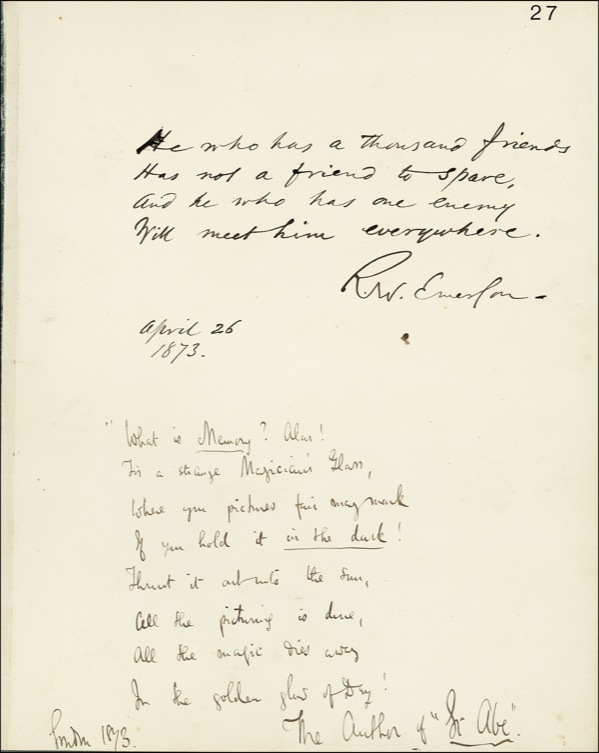 Lot 419 Ralph Waldo Emerson