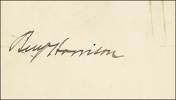 Lot 52 Benjamin Harrison