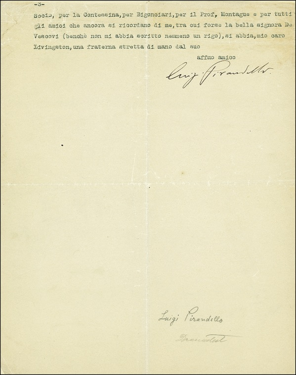 Lot 467 Luigi Pirandello