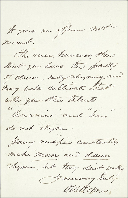 Lot 434 Oliver Wendell Holmes, Sr