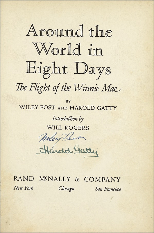 Lot 382 Wiley Post, Harold Gatty, and Will Rogers