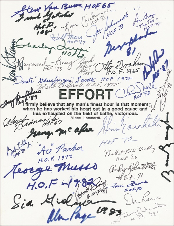 Lot 1393 Football Hall of Famers