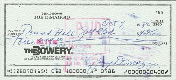 Lot 1379 Joe DiMaggio