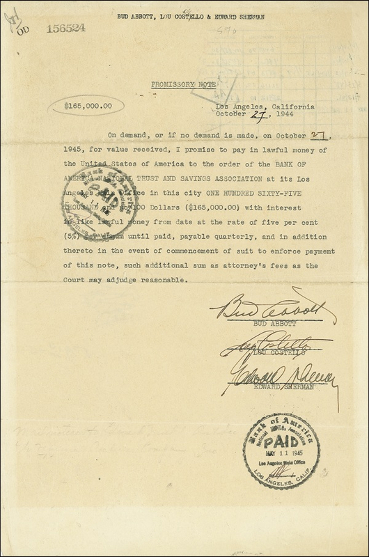 Lot 822 Abbott and Costello
