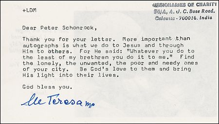 Lot #209 Mother Teresa - Image 1
