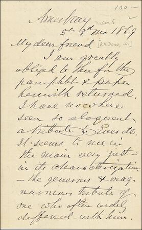 Lot #495 John Greenleaf Whittier - Image 2