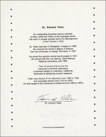 Lot #241 Edward Teller - Image 1