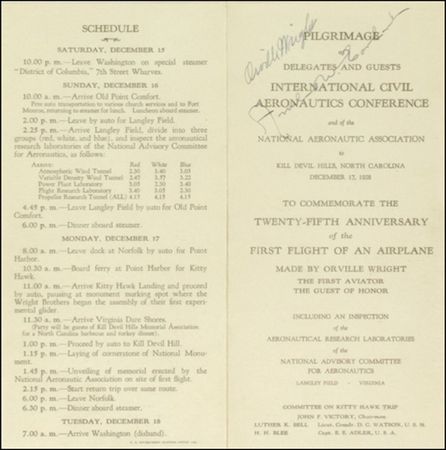 Lot #387 Orville Wright and Amelia Earhart - Image 1